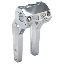 LA Choppers Raw 1-1/4" Billet Performance Risers 8" With Pullback