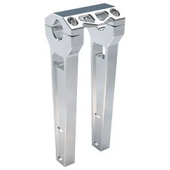 LA Choppers Raw 1-1/4" Billet Performance Risers 10" Straight