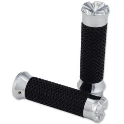 Xtreme Machine Chrome Rubber Xccelerator Grips
