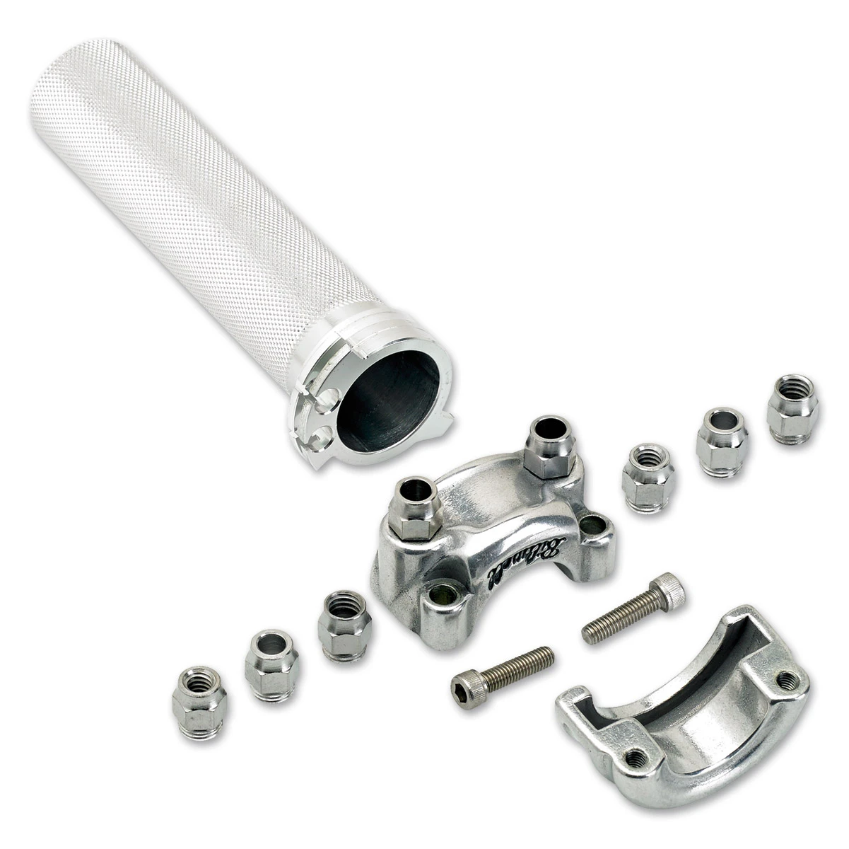 Biltwell Inc. 1" Polished Dual Cable Whiskey Throttle 2 Biltwell Inc. 1" Polished Dual Cable Whiskey Throttle - Image 2