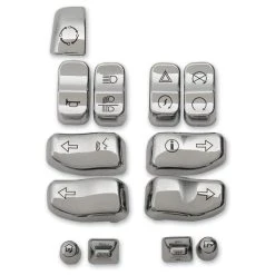 Drag Specialties 12-Piece Chrome Switch Cap Kit