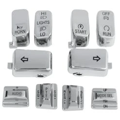 Drag Specialties 10-Piece Radio Cruise Control Switch Cap Kit