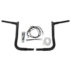 FBI Fat Baggers 1-1/4" Black EZ Install Pointed Top Handlebar Kit