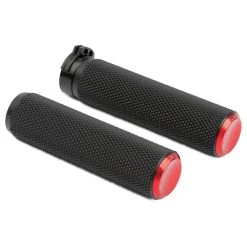 Arlen Ness Anodized Red Knurled Grips