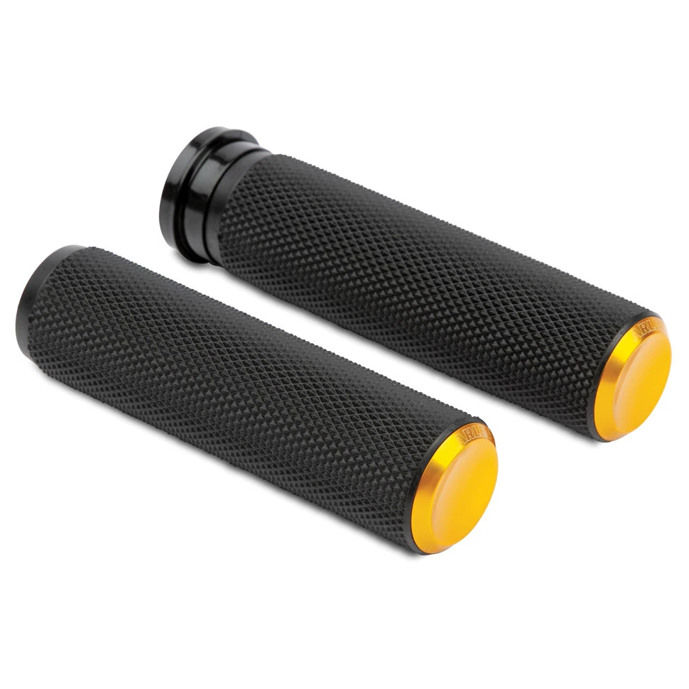 Arlen Ness Anodized Gold Knurled Grips 1 Arlen Ness Anodized Gold Knurled Grips
