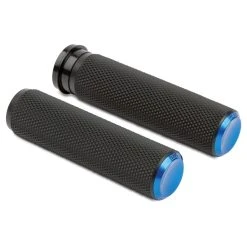Arlen Ness Anodized Blue Knurled Grips