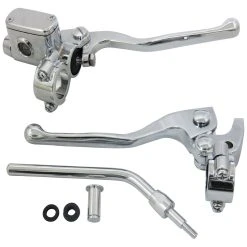 American Prime Manufacturing Inc. 9/16" Bore Chrome Handlebar Control Kit For 1" Handlebars
