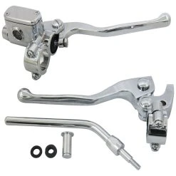 American Prime Manufacturing Inc. 9/16" Bore Polished Handlebar Control Kit For 1" Handlebars