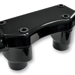 DRAG Specialties Black Handlebar Risers And Top Clamp Kit