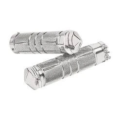 Accutronix Chrome Knurled Diamond Grips