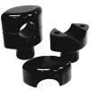 LA Choppers 1-1/2" Smooth Black Risers