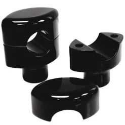 LA Choppers 1-1/2" Smooth Black Risers