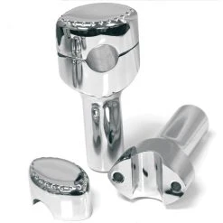 LA Choppers 4" Hefty Drilled Chrome Risers