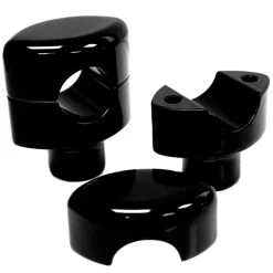 LA Choppers 1-1/2" Hefty Smooth Black Risers