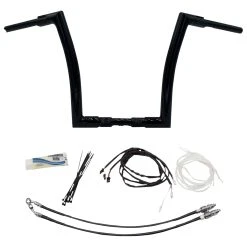FBI Fat Baggers 1-1/2" Black EZ Install Flat Top Handlebar Kit