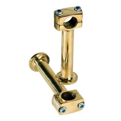Paughco 5" Post-Style Brass Risers For 1″ Handlebars