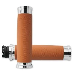 Avon Grips Chrome/Tan Custom Contour Grips