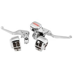 Biker's Choice Chrome Handlebar Control Kit Without Switches