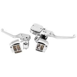 Biker's Choice Chrome Handlebar Control Kit Without Switches