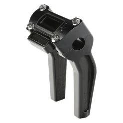 Thrashin Supply Company Riser With Gauge Cutout 6-1/2" Tall Black With Pull Back